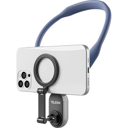 TELESIN Soporte Magnético para Smartphone con Correa de Silicona Azul
