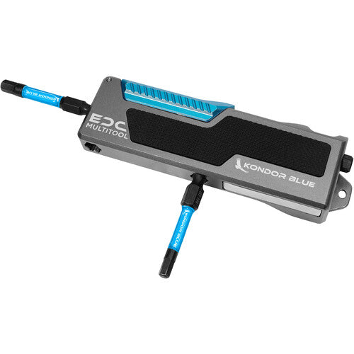 Kondor Blue EDC Multi-Herramienta Bit Driver Gris con Nivel y Bits Magnéticos