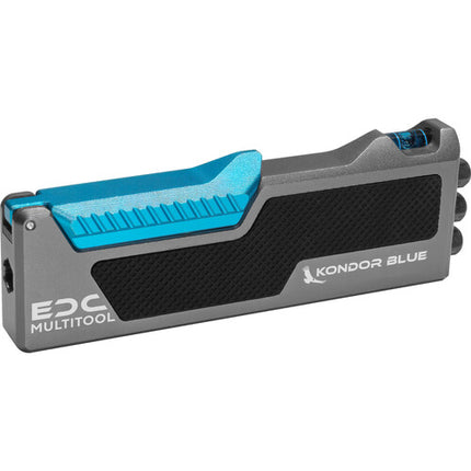 Kondor Blue EDC Multi-Herramienta Bit Driver Gris con Nivel y Bits Magnéticos