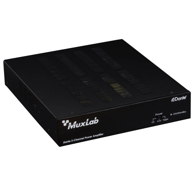 MuxLab Dante Amplificador de Potencia 2 Canales 240W 4 y 8 Ohmios con Filtro Paso Alto y Montaje en Pared