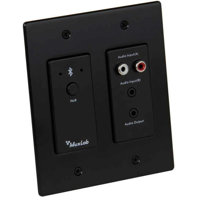 MuxLab Interfaz de Audio Bluetooth 5.0 y Analógica a Dante con PoE Negro
