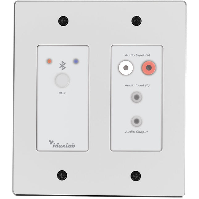 MuxLab Interfaz de Audio Bluetooth 5.0 y Analógica a Dante Blanco con PoE