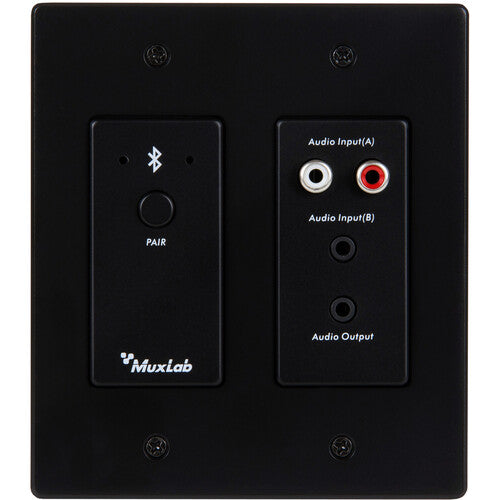 MuxLab Interfaz de Audio Bluetooth 5.0 y Analógica a Dante con PoE Negro