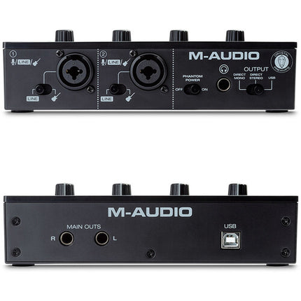 M-Audio M-Track Duo Interfaz de Audio USB 24-Bit 48 kHz 2 Preamps