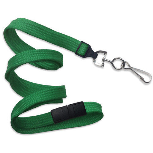 BRADY PEOPLE ID Lanyard Verde 3 8" 36" con Adaptador Universal y Gancho Giratorio 100-Pack