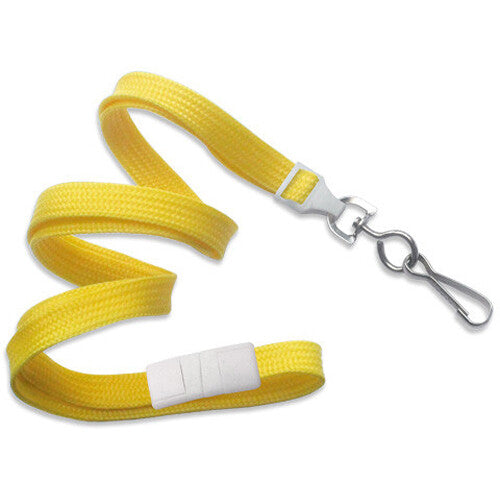 BRADY PEOPLE ID Lanyard 3/8" Amarillo 36" 100 unidades con Adaptador Universal y Gancho Giratorio Acero