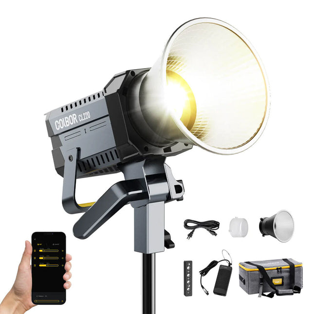 COLBOR 220W Luz de Video LED COB Bi-Color 2700-6500K 52700 Lux