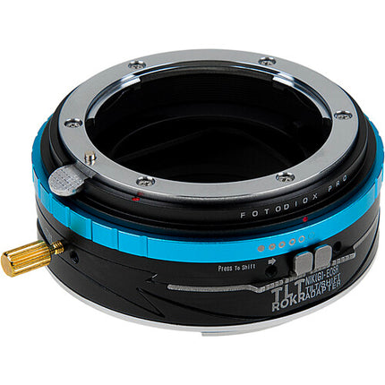 FotodioX Pro TLT ROKR Adaptador Tilt-Shift para Nikon F a Canon RF con 10mm Shift y 10° Tilt