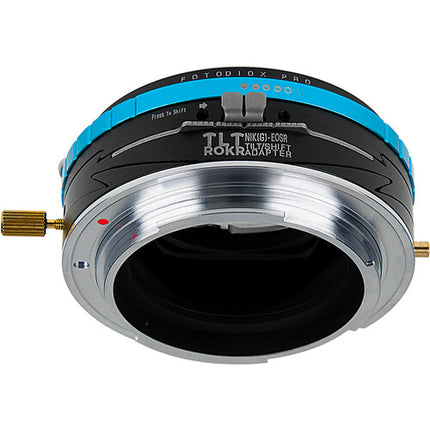 FotodioX Pro TLT ROKR Adaptador Tilt-Shift para Nikon F a Canon RF con 10mm Shift y 10° Tilt