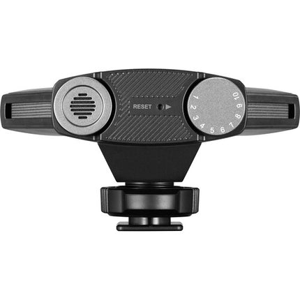 Godox IVM-S3 Micrófono Dual Cardioide Ajustable para Cámara con Grabación y Batería Integrada de 15 Horas