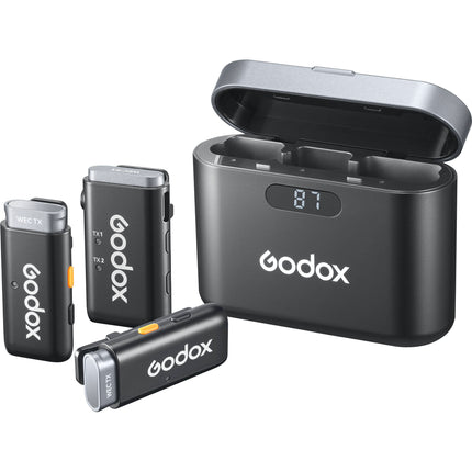 Godox WEC Sistema de Micrófono Inalámbrico 2 Personas 656' Alcance Dual-Canal USB-C