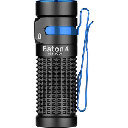 Olight Baton 4 Linterna Recargable Negra 1300 Lumens IPX8 Cable Magnético
