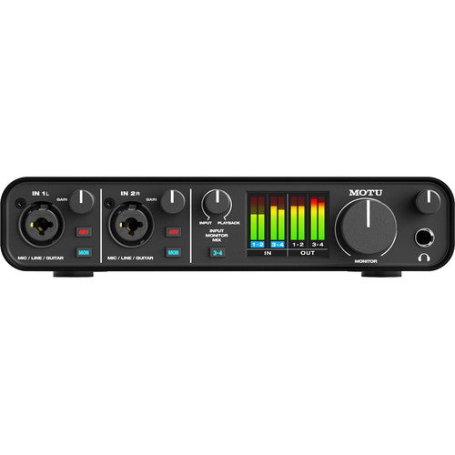 MOTU M4 Interfaz de Audio MIDI USB-C 24-Bit 192 kHz con 2 Preamp Microfónicos