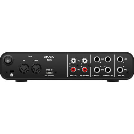 MOTU M4 Interfaz de Audio MIDI USB-C 24-Bit 192 kHz con 2 Preamp Microfónicos