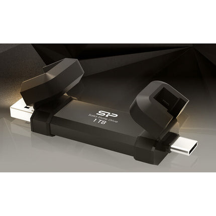 Silicon Power 1TB DS72 Unidad SSD portátil 1050 MB/s USB-C USB-A