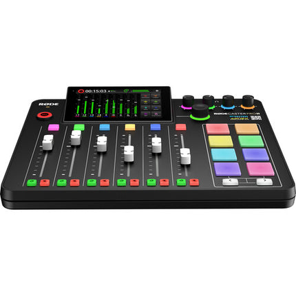 RODE RODECaster Pro II Kit de podcast para 4 personas con 4 micrófonos PodMic brazos y auriculares