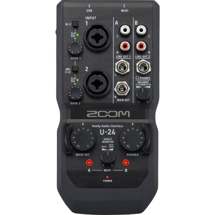 Zoom U-24 Interfaz de Audio MIDI USB 2x4 24-Bit 96 kHz con Software DAW