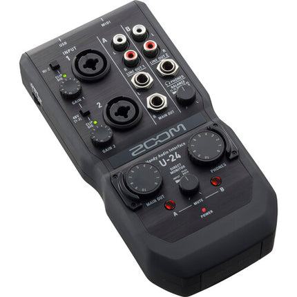 Zoom U-24 Interfaz de Audio MIDI USB 2x4 24-Bit 96 kHz con Software DAW