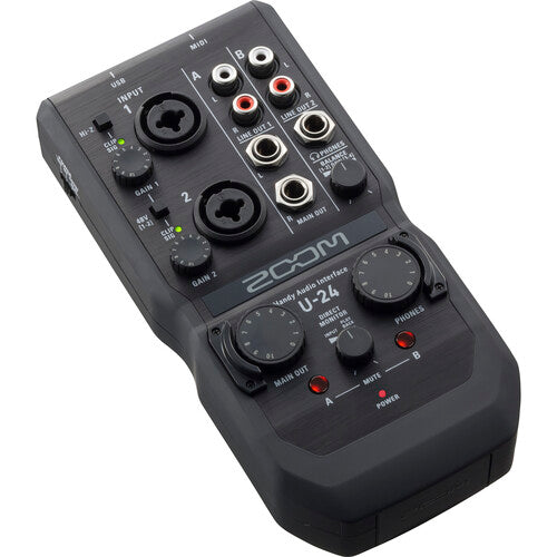 Zoom U-24 Interfaz de Audio MIDI USB 2x4 24-Bit 96 kHz con Software DAW