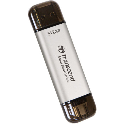 Transcend 512GB SSD portátil USB-C/A 3.2 Gen 2 1050 MB/s lectura