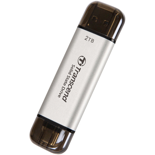 Transcend 2TB ESD310 SSD portátil USB-C y USB-A 1050 MB/s lectura