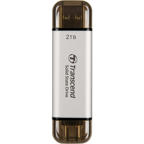 Transcend 2TB ESD310 SSD portátil USB-C y USB-A 1050 MB/s lectura
