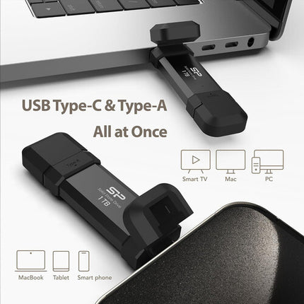 Silicon Power DS72 500GB SSD portátil Dual USB 3.2 Gen 2 1050MB/s