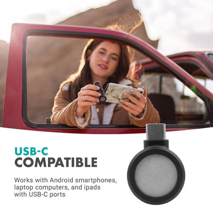 Movo Photo DoubleMic-UC Micrófono Shotgun Cardioide Doble Lado para USB-C con Control de Audio Ajustable