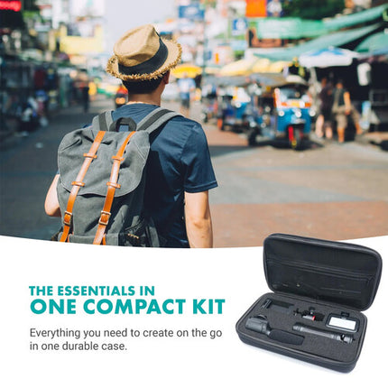 Movo Photo uVlogger Kit de Vlogging para USB-C con Micrófono Shotgun Luz LED y Trípode Ajustable
