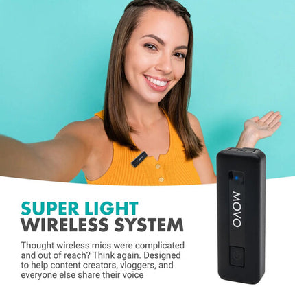 Movo Photo Mini UC Micrófono Inalámbrico para USB-C 164ft Batería 10h