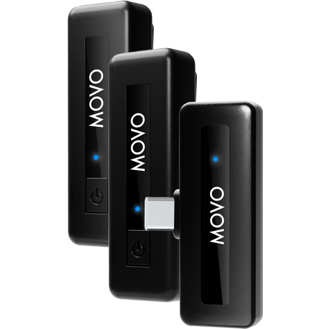 Movo Photo Mini UC DUO Sistema de Micrófono Inalámbrico para 2 Personas con Alcance 50 m y Batería 10 h