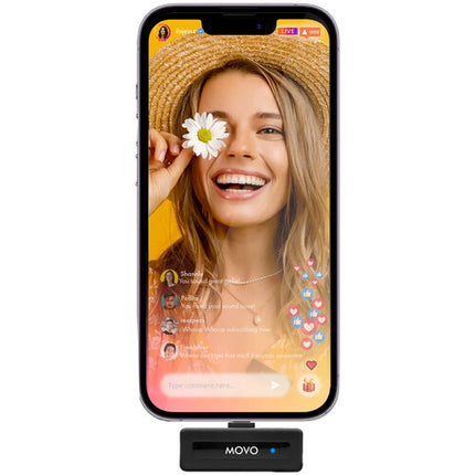 Movo Photo Mini UC DUO Sistema de Micrófono Inalámbrico para 2 Personas con Alcance 50 m y Batería 10 h