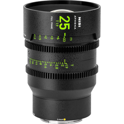 NiSi ATHENA PRIME 25mm T1.9 Lente Full Frame E Mount 10 Aperturas 300° Enfoque