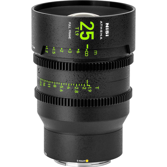 NiSi ATHENA PRIME 25mm T1.9 Lente Full Frame E Mount 10 Aperturas 300° Enfoque