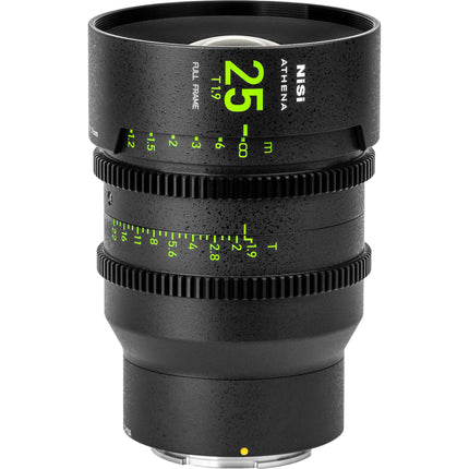 NiSi ATHENA PRIME 25mm T1.9 Lente Full Frame Apertura T1.9 a T22 Diámetro 80mm
