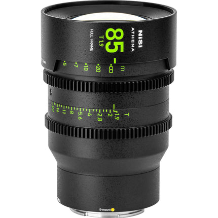 NiSi ATHENA PRIME 85mm T1.9 Lente Full Frame con 10 Diáfragma y 80mm diámetro