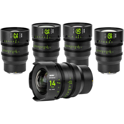 NiSi ATHENA PRIME T2.4 1.9 Kit de 5 lentes full-frame 14 25 35 50 85mm estuche rígido