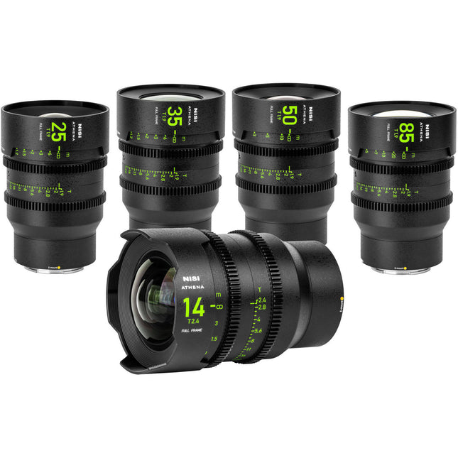 NiSi ATHENA PRIME T2.4 1.9 Kit de 5 lentes full-frame 14 25 35 50 85mm estuche rígido