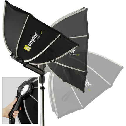Angler FastBox Softbox Octogonal 32 pulgadas Interior Plata Adaptador 5/8 pulgadas