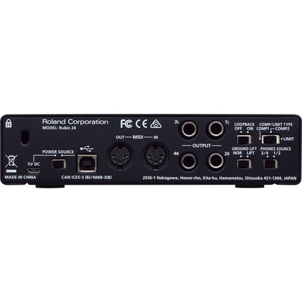 Roland Rubix24 Interfaz de Audio USB 2 Entradas 4 Salidas 192 kHz
