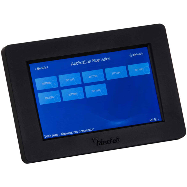MuxLab Panel Táctil 5" con PoE Resolución 480x800 y Control RS-232