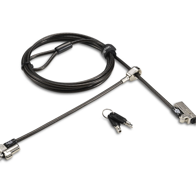 Kensington Slim NanoSaver 2.0 candado dual con cable de acero 1.8 m y sistema 5 mm