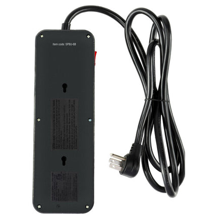 Watson Protector Contra Sobretensiones 8 Tomas 2450 Julios USB Negro