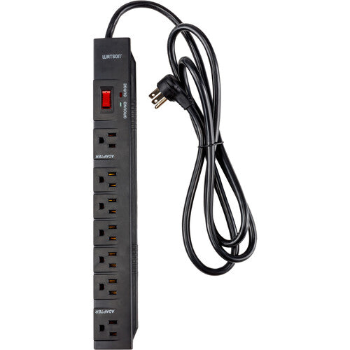 Watson Protector de Sobretensión 7 Enchufes 1200 Julios 6 Pies Negro