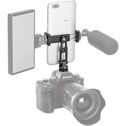 Leofoto Phone Clamp con Montura Fría para Smartphones 2.5 a 3.5 Pulgadas