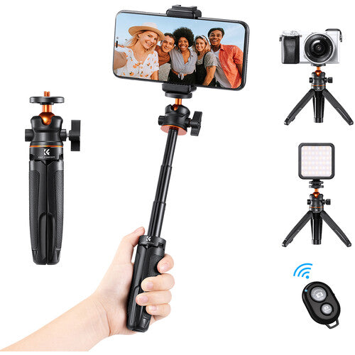 K&F Concept Trípode de Escritorio con Bluetooth 34 cm Carga 2 kg