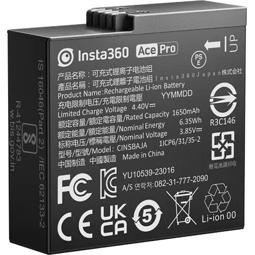 Insta360 Batería Recargable 1650mAh para ACE y ACE PRO con Estuche de Almacenamiento