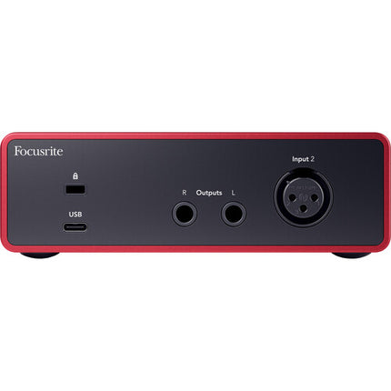Focusrite Scarlett Solo USB-C Interfaz de Audio 4ª Gen con Micrófono AT2020 Condensador Kit Completo