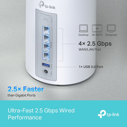TP-Link Deco BE63 BE10000 Módulo Mesh Wi-Fi 7 Tri-Banda 10086 Mb/s 3000 ft²