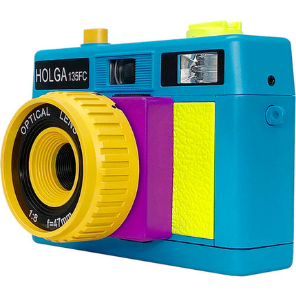 Holga 135FC Cámara Analógica 35mm Lente 47mm f8 Flash Retro Neon